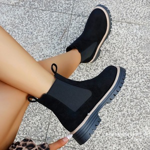 Nouvelles bottes à lacets en daim à semelle épaisse pour femmes, décontractées, multifonctionnelles, à talon épais - Product Image 4