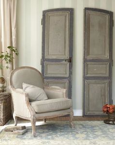 أريكة أمريكية لغرفة المعيشة، مقعد واحد بتصميم عتيق راقٍ من الخشب الصلب - Product Image 2