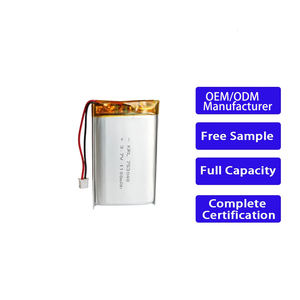 Batería Recargable LiPo de 3.7v 753048 1100mAh, Forma/Conector Personalizados, Alta Densidad de Energía, 500 Ciclos, Certificación CE, Marca KRL - Product Image 1