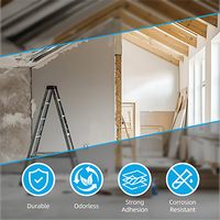 Cinta de Sellado con Barrera de Vapor de Grado Industrial, Cinta de Construcción Impermeable de Alta Adhesión para Aislamiento y Juntas de Sótanos