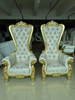 Reine haut dossier trône chaise velours Style baroque pour mariage et fête élégant décor de Noël
