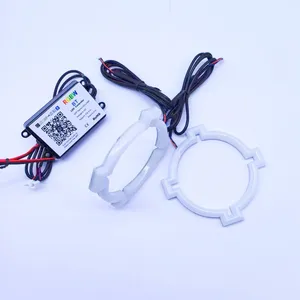 Led angel eye kit RGB 70mm 80mm 90mm cotone proiettore decorativo colorato anello halo bluetooth APP telecomando X forma