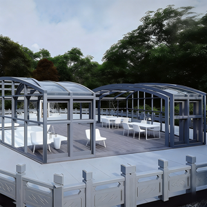 Terraza Móvil Retráctil de Aluminio, Sala Exterior Móvil de Aleación de Aluminio, Sala de Vidrio Plegable - Product Image 2