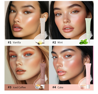 Baume à lèvres hydratant d'été, brillant à lèvres effet miroir, rouge à lèvres parfum vanille menthe café glacé, huile à lèvres transparente, maquillage