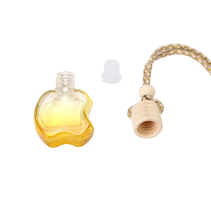 Difusor colorido en forma de manzana, botella de coche, tapa de madera, Clip de ventilación, botella difusora automática, botella de Aroma para coche con flor seca - Product Image 6