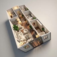 ZYBOX A1 Maison Modulaire Ignifugée à Deux Étages Conteneurisée avec Cadre Noir Préfabriqué # 1 Vendeur mondial Livraison en 10 jours Maison duplex