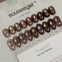 SUUSEEGEL Nouvelle Collection Automne – Kit de Vernis Gel UV Effet Œil de Chat Marron Thé Froid 10 Couleurs 12ml pour Salons de Manucure OEM ODM