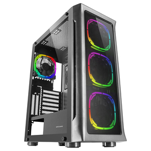 MC-NEO เล่นเกม Mars XXL E-ATX 4X พัดลม Arc 120มม. + พัดลมกระจกเทมเปอร์กระจกหน้าต่างด้านหน้าสำหรับพีซี/เดสก์ท็อปแบบแนวตั้ง - Product Image 1
