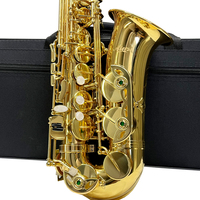 Cost-Effective Aiersi Brand Professional Golden Eb Alto Saxophone with case Hot Sale Woodwind Musical Instruments