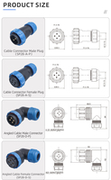 Conector de Cable SP28 SD28 Industrial a Prueba de Agua IP68 380V 45A, Enchufe Macho y Hembra de 2, 3, 4, 5, 6, 7, 9, 10, 12, 14, 16, 19, 22, 24, 26 Pines