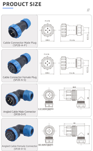 Nhựa tròn IP67 hàng không 2 3 4 5 6 7 9 10 12 14 16 19 22 24 26 Pin sp28 SP29 cắm ổ cắm kết nối cáp điện - Product Image 3