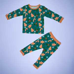 Bamboo/cotton Baby Pajamas Suits Set Kids Clothing Factory Eco Friendly 2 Pcs Long Sleeve Casual Baby Set