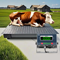 Balance au sol industrielle électronique SCS personnalisable 1-3 tonnes, balance pour animaux d'élevage avec écran LCD/LED, RS232 OEM/ODM