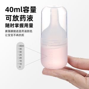 เครื่องป้อนยาสำหรับเด็กทารก 40 มล. แบบจุกนมซิลิโคนสำหรับทารกแรกเกิดและเด็กเล็กพร้อมเครื่องหมายวัดขนาด - Product Image 1