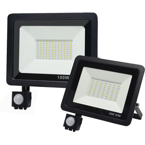 Projecteur mural LED étanche IP66 50W 100W <span class=keywords><strong>avec</strong></span> détecteur de mouvement - Product Image 1