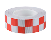 Ruban Réfléchissant Prisme à Carreaux Bleus et Blancs MAYSUN Imprimable pour la Sécurité Routière et les Véhicules