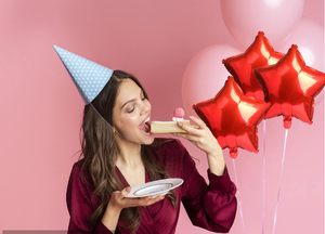 10 Inch <b>Small</b> Star Five-Pointed Eco-Friendly Aluminum Film <b>Balloon</b> for New Year Valentine's Day & Christmas Festivities - Product Image 4