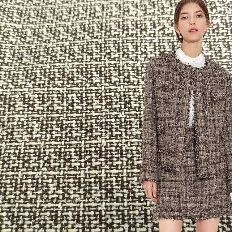 57 wool Acrylic Blend Fabric Jacquard