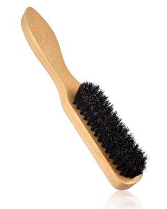 <span class=keywords><strong>Brosse</strong></span> à <span class=keywords><strong>barbe</strong></span> pour homme avec logo personnalisé, écologique, en bambou, manche en bois de hêtre naturel, poils de sanglier doux pour le peignage des poils du visage - Product Image 1