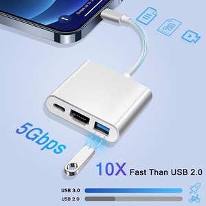 Cable Adaptador convertidor de concentrador de aluminio de calidad superior al por mayor de fábrica para interfaz <span class=keywords><strong>Macbook</strong></span> tipo C Venta caliente a precio <span class=keywords><strong>barato</strong></span> - Product Image 6