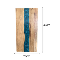 Planche à découper multifonctionnelle en bois d'acacia et résine, durable, de haute qualité, YINHAO, 46x23cm, 1080g, personnalisable et colorée