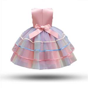 Vestido de Fiesta de Cumpleaños de Alta Calidad con Diseño de Arcoíris, Disfraz de Princesa para Niñas - Product Image 2