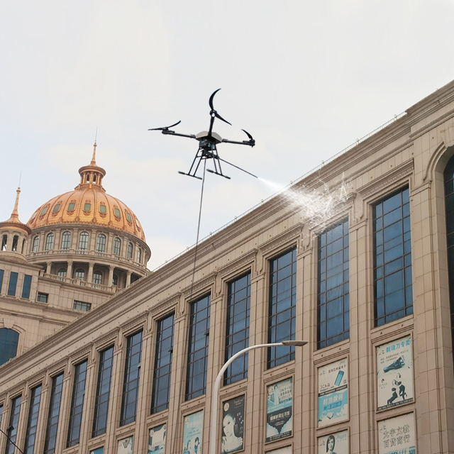 Factory Price Aerial Roof Building Window Facade Cleaning Drone Operation Height 150m on Sale