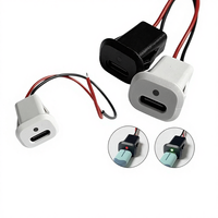 Lampe de bureau à pression directe avec bande lumineuse à injection de colle 2P de type C, modification DIY, voiture électrique, ligne de ceinture ovale, charge