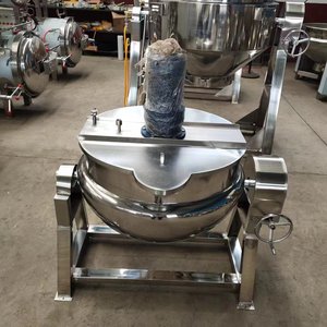 Pentola Industriale in Acciaio Inox per Alimenti, Cuocitore Elettrico a Vapore con Miscelatore, Pentola con Rivestimento - Product Image 3