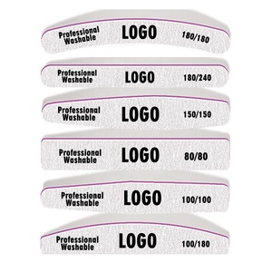 80 # 100 # 150 # 180 # 240 #   <span class=keywords><strong>Lime</strong></span> à ongles double face à rayures, avec <span class=keywords><strong>lime</strong></span> à ongles en émeri durable, pour salons de manucure, outil de soin des ongles - Product Image 2