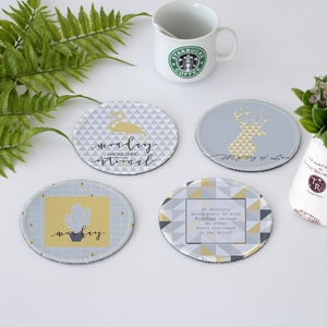 Wholesale Custom Logo Drink Cork Coasters Office Home Cafe Anti-Scald Insulation Cartoon Coaster