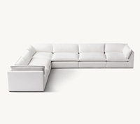 Sassanid OEM nouvelle présentation du postmodernisme américain ensemble de salon de luxe côte tissu canapé modulaire en L sectionnel