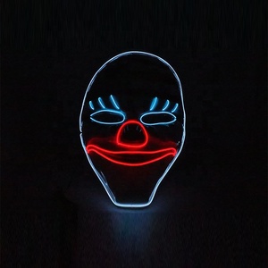 Fiesta de Halloween de miedo Rave <span class=keywords><strong>LED</strong></span> máscara luminosa, EL alambre de <span class=keywords><strong>cara</strong></span> completa purga máscara - Product Image 5