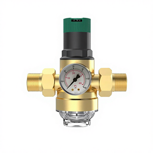 Reductor de presión para tuberías de suministro, con prefiltro de seguridad ajustable y regulador de agua para sistemas centrales. - Product Image 1