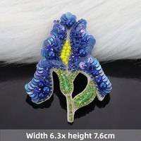 Patch floral perlé pour la réparation et la décoration de vêtements, accessoires de couture à la main pour couvrir les trous