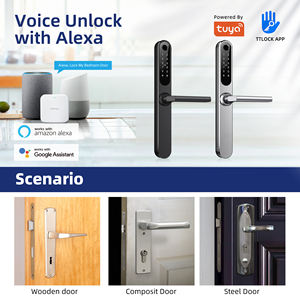 Cerradura de Puerta Inteligente Liliwise Impermeable IP66 para Exteriores con App Tuya TTLOCK BLE Wifi para Puertas de Perfil Estrecho de Aluminio y Puertas de Madera - Product Image 6