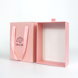 Bán Buôn Thời Trang In Biểu Tượng Tùy Chỉnh Sang Trọng Nhỏ Màu Hồng Trượt Tông Set Bao Bì Trang Sức Hộp Quà Tặng - Product Image 5