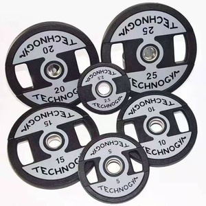 Juego de Discos de Pesas Recubiertos de Goma de Hierro Fundido de 50 mm, Resistentes al Desgaste, para Levantamiento de Pesas, para Gimnasios Comerciales y Uso Doméstico - Product Image 1
