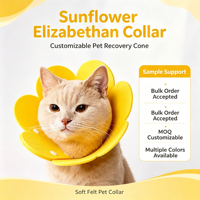 Collier de récupération pour chat, collier égyptien souple anti-léchage, pour la cicatrisation des plaies, coussin de protection pour le cou, pour chatons et chiots