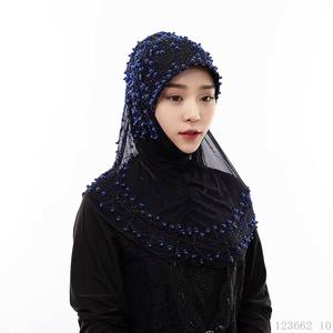 OEM Handmade Beaded <b>Islamic</b> <b>Clothing</b> Women's Scarves Muslim In-Stock Wholesale Ethnic Headscarves - Product Image 4