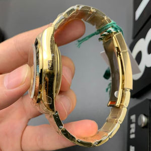 Montre mécanique de luxe haut de gamme, mouvement 4130, cadran de 40 mm, boîtier épais plaqué or, bracelet en acier inoxydable de haute qualité lumineux - Product Image 5