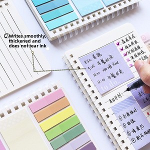 Multifunktionale Haftnotizen-Kombination: Ästhetisches Soft-Spiralnotizbuch mit nachfüllbaren linierten Seiten, Indexregister und selbstklebenden Notizen im Trend - Product Image 3