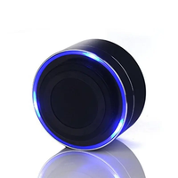 Mini haut-parleur Bluetooth portable en métal, haut-parleur sans fil avec lumière LED RGB, son stéréo, haut-parleur d'extérieur avec micro, carte TF, radio FM