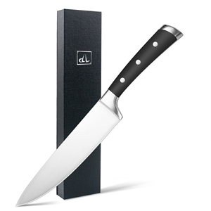 Cuchillos y accesorios de Chef de acero inoxidable de alta calidad profesional de 8 pulgadas Cuchillo de Chef con mango negro ABS de acero inoxidable - Product Image 1