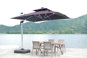 Parasols personnalisés surdimensionnés de luxe 3M * 3M Parasols d'extérieur pour jardin <span class=keywords><strong>3x4</strong></span> Parasol de terrasse avec porte-à-faux carré pour <span class=keywords><strong>piscine</strong></span> - Product Image 4