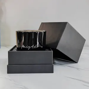 Venta al por mayor de tarros de velas con tapa y cajas de embalaje Caja de velas de lujo Vela de regalo de cartón para juego de regalo - Product Image 1