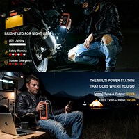 Kombo Pompa Udara & Power Bank Darurat Truk 1200A Arus Puncak Layar Digital Portabel Pengisi Daya Mobil