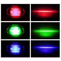 Lampe de signalisation de zone pour chariot élévateur à LED 15W, homologuée Emark, noire/chromée, avec masque, lumière de sécurité RGB