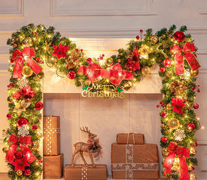 Guirlande de Noël en rotin PVC de 270 cm, décoration murale de Noël, guirlande artificielle en pin pour les fournitures d'arrangement d'événements de fête - Product Image 6