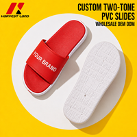 Sandalias de PVC con Logotipo Personalizado al por Mayor, Sandalias de Dos Tonos Antideslizantes con Punta Abierta para Hombres y Mujeres, para Uso en Hoteles, Playas, Piscinas, Interiores y Exteriores
